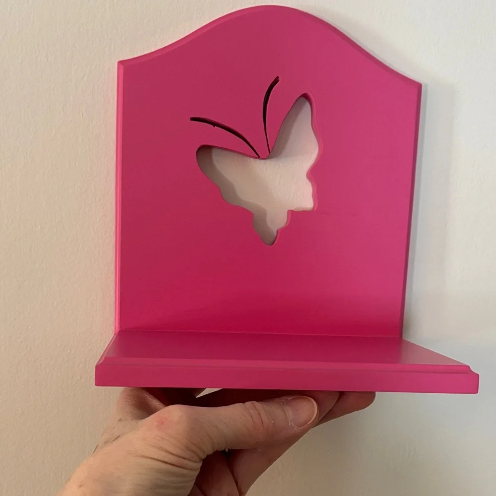 Pink Butterfly Wall Shelf’s set of two